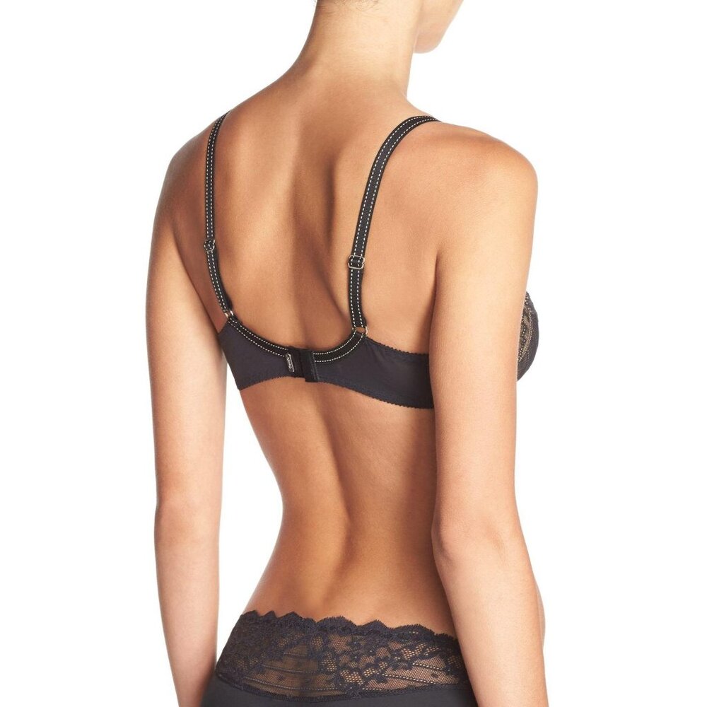 🆕CHANTELLE Rive Gauche Full Non-Padded Underwire Bra 34DDDD Black #3281 - Picture 4 of 15